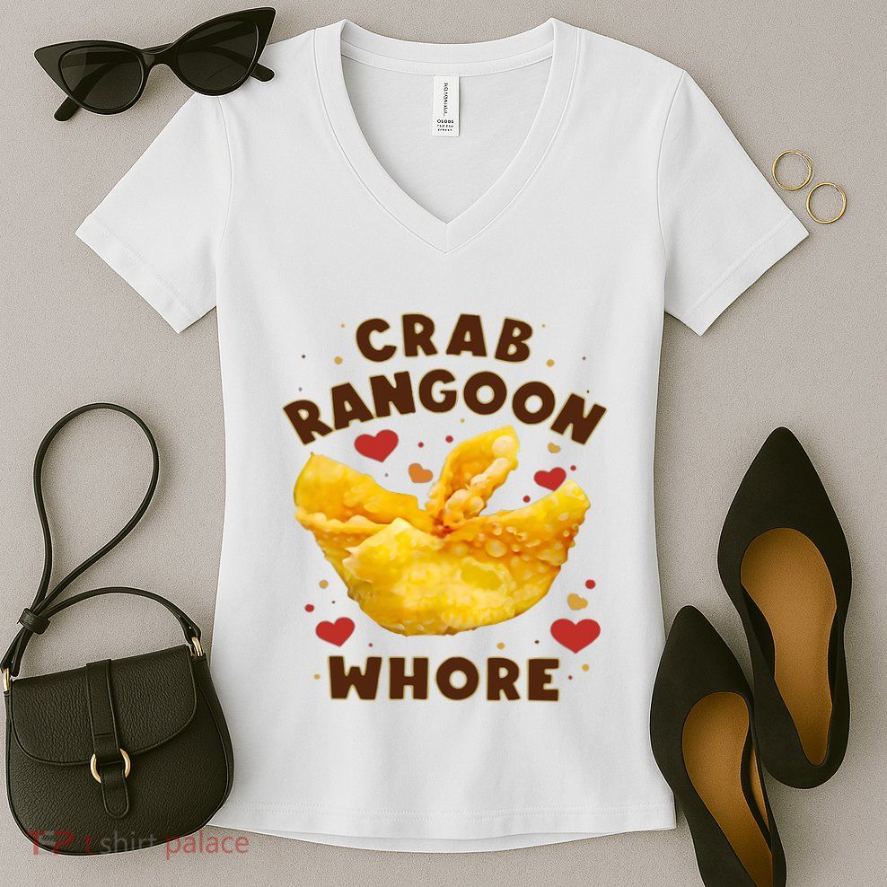 Crab Rangoon Whore Women's V-Neck T-Shirt