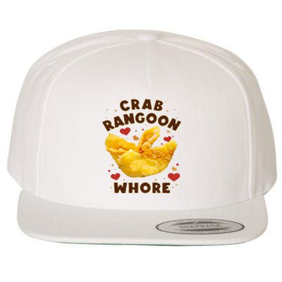 Crab Rangoon Whore Wool Snapback Cap