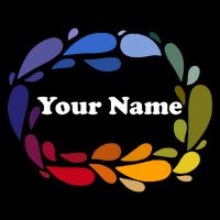 Colorful Rainbow Wreath Custom Name Plate 7-Panel Snapback Hat