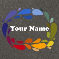 Colorful Rainbow Wreath Custom Name Plate Cotton Canvas Backpack