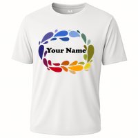 Colorful Rainbow Wreath Custom Name Plate Performance Shirt