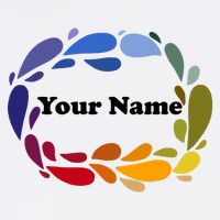 Colorful Rainbow Wreath Custom Name Plate Tall T-Shirt