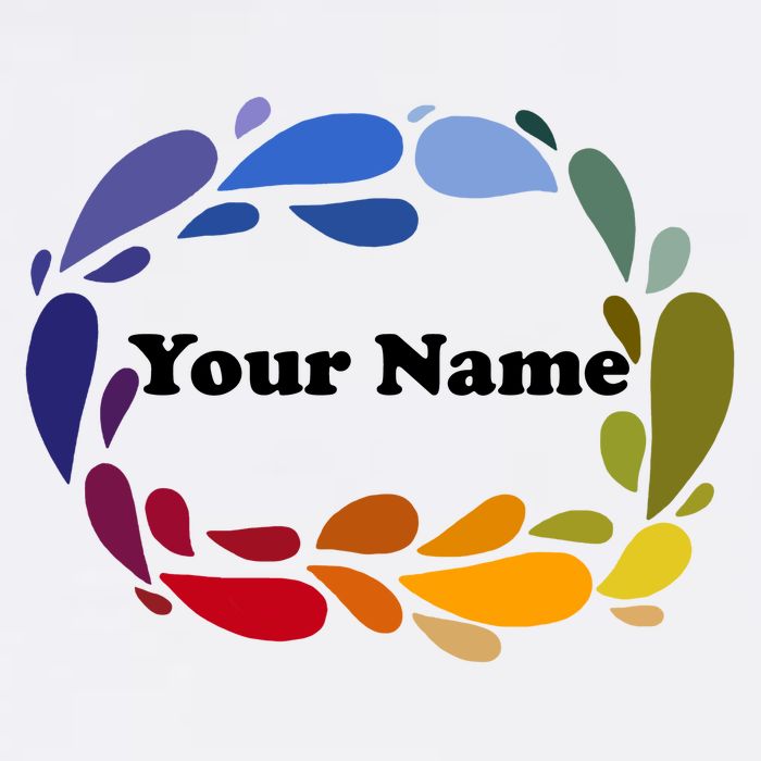 Colorful Rainbow Wreath Custom Name Plate Tall T-Shirt