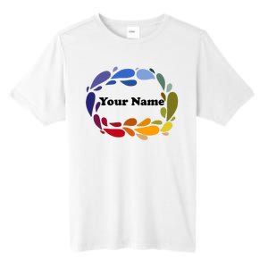 Colorful Rainbow Wreath Custom Name Plate Tall Fusion ChromaSoft Performance T-Shirt