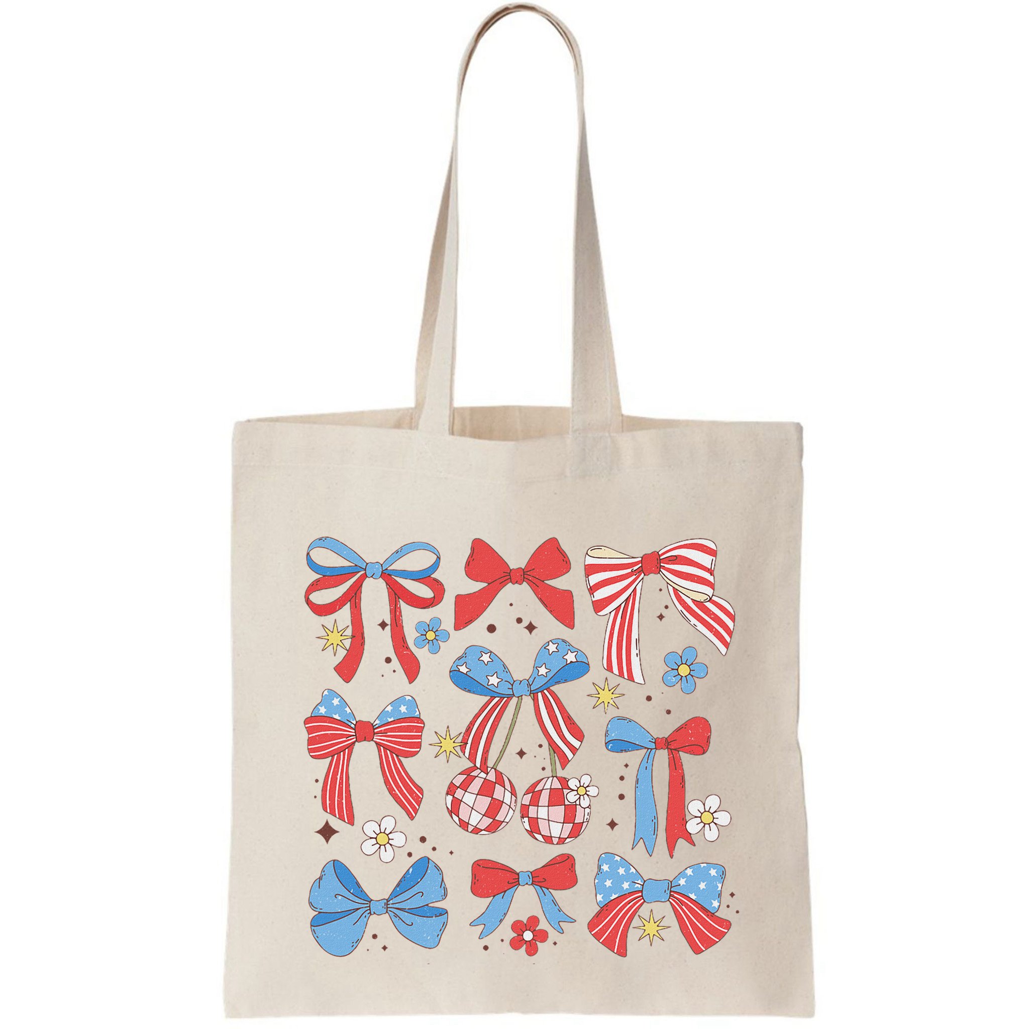 Coquette Red White & Blue Patriotic Bows Retro July 4th Bag