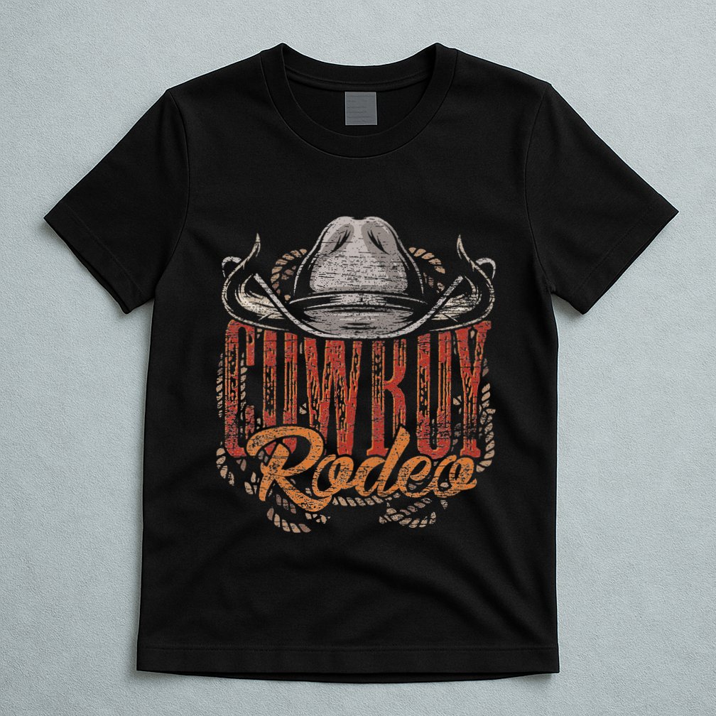Cowboy Rodeo Western Texan Gift Country Bull Riding Cowboy T-Shirt