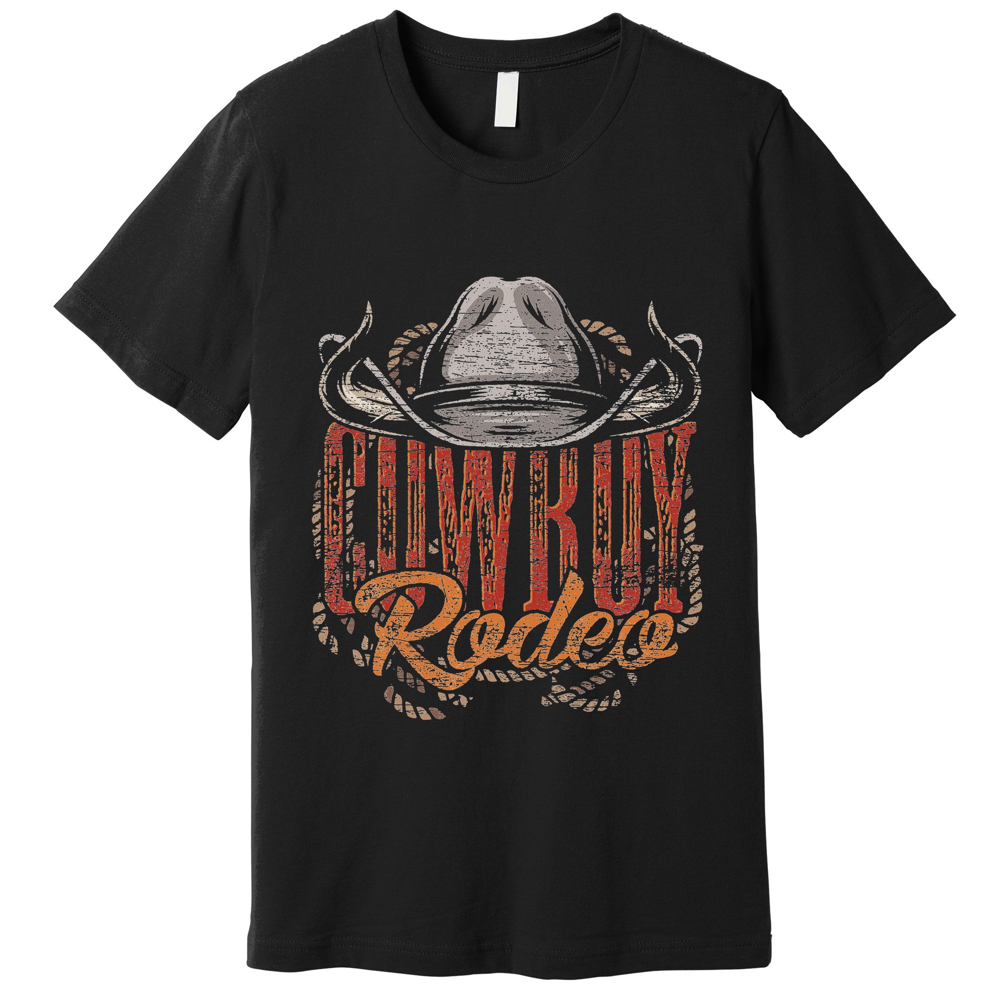 Cowboy Rodeo Western Texan Gift Country Bull Riding Cowboy Premium T-Shirt