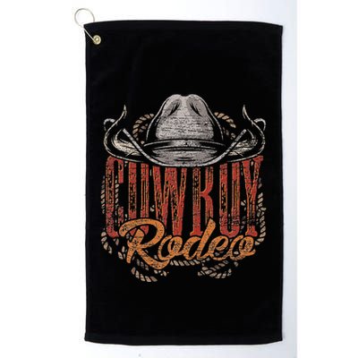 Cowboy Rodeo Western Texan Gift Country Bull Riding Cowboy Golf Towel