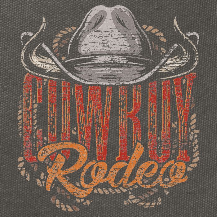 Cowboy Rodeo Western Texan Gift Country Bull Riding Cowboy Cotton Canvas Backpack