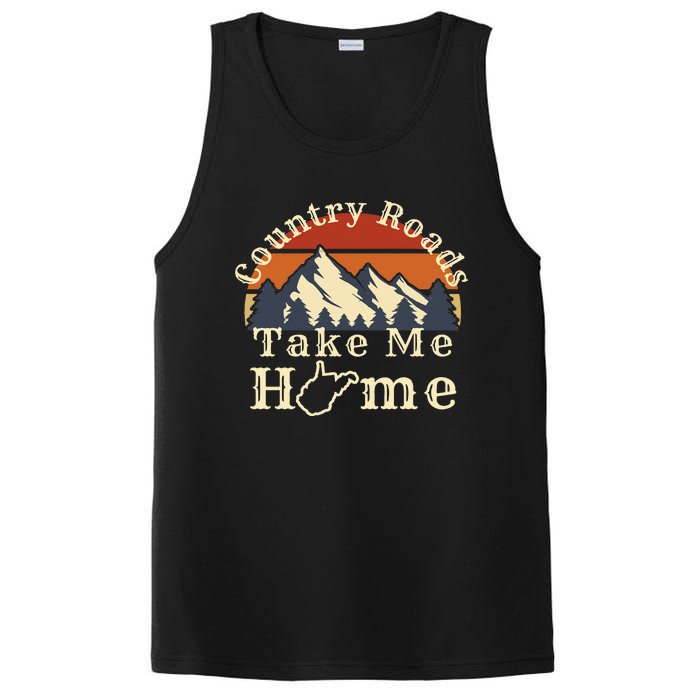 Country Roads West Virginia Take Me Home WV Map Mountains PosiCharge Competitor Tank