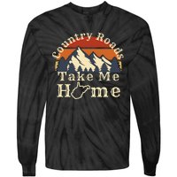 Country Roads West Virginia Take Me Home WV Map Mountains Tie-Dye Long Sleeve Shirt