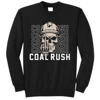 Coal Rush West Virginia Skull Coal Miner Hard Hat Sweatshirt