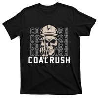 Coal Rush West Virginia Skull Coal Miner Hard Hat T-Shirt