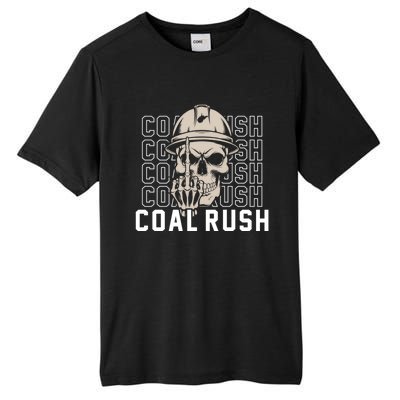 Coal Rush West Virginia Skull Coal Miner Hard Hat Tall Fusion ChromaSoft Performance T-Shirt