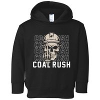 Coal Rush West Virginia Skull Coal Miner Hard Hat Toddler Hoodie