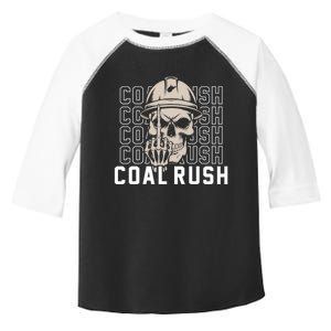 Coal Rush West Virginia Skull Coal Miner Hard Hat Toddler Fine Jersey T-Shirt