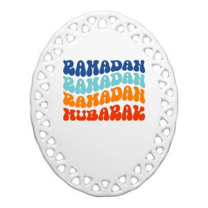 Cool Ramadan Wavy Ceramic Oval Ornament