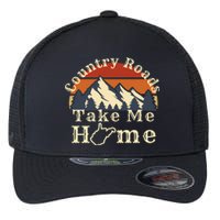 Country Roads West Virginia Take Me Home WV Map Mountains Flexfit Unipanel Trucker Cap