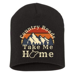 Country Roads West Virginia Take Me Home WV Map Mountains Short Acrylic Beanie