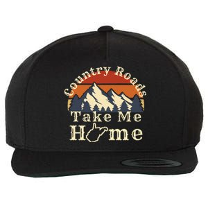 Country Roads West Virginia Take Me Home WV Map Mountains Wool Snapback Cap