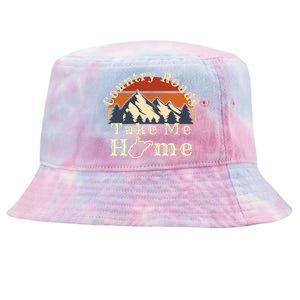 Country Roads West Virginia Take Me Home WV Map Mountains Tie-Dyed Bucket Hat