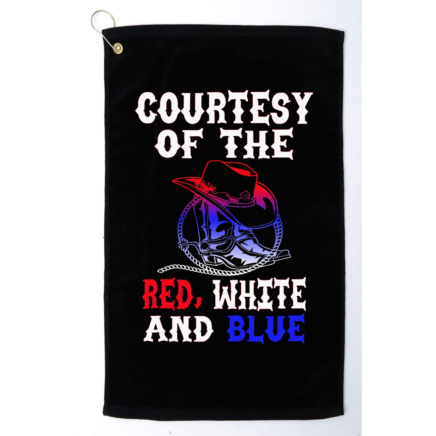 Courtesy Red White And Blue Golf Towel