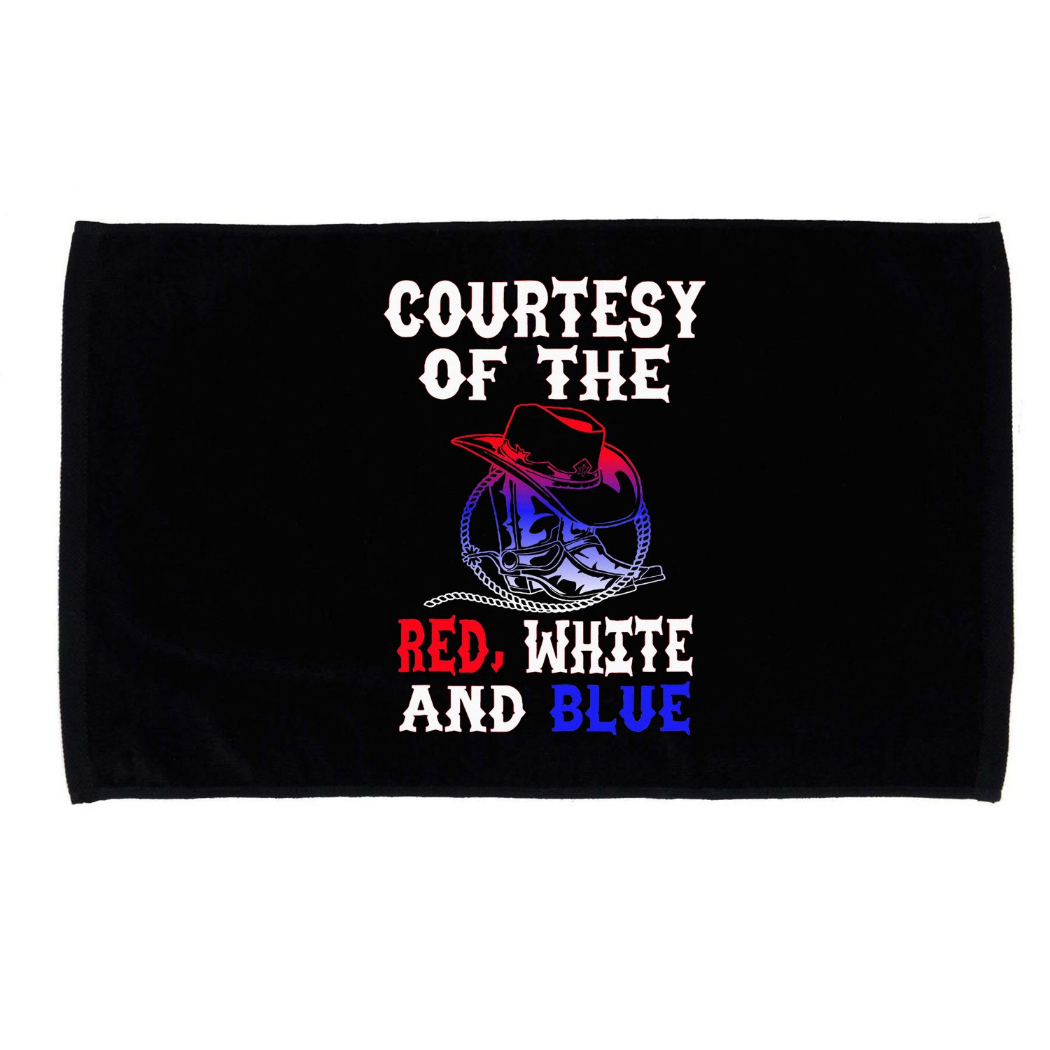 Courtesy Red White And Blue Microfiber Hand Towel