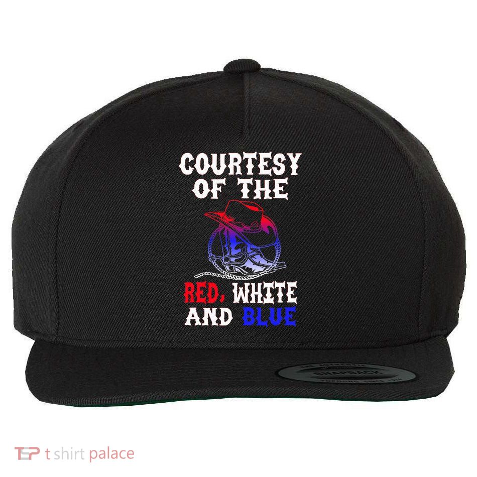 Courtesy Red White And Blue Wool Snapback Cap
