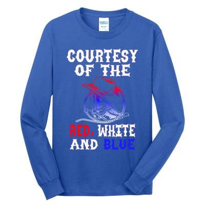 Courtesy Red White And Blue Tall Long Sleeve T-Shirt