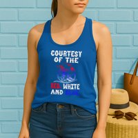 Courtesy Red White And Blue Womens Tank Top