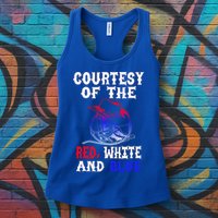 Courtesy Red White And Blue Womens Tank Top