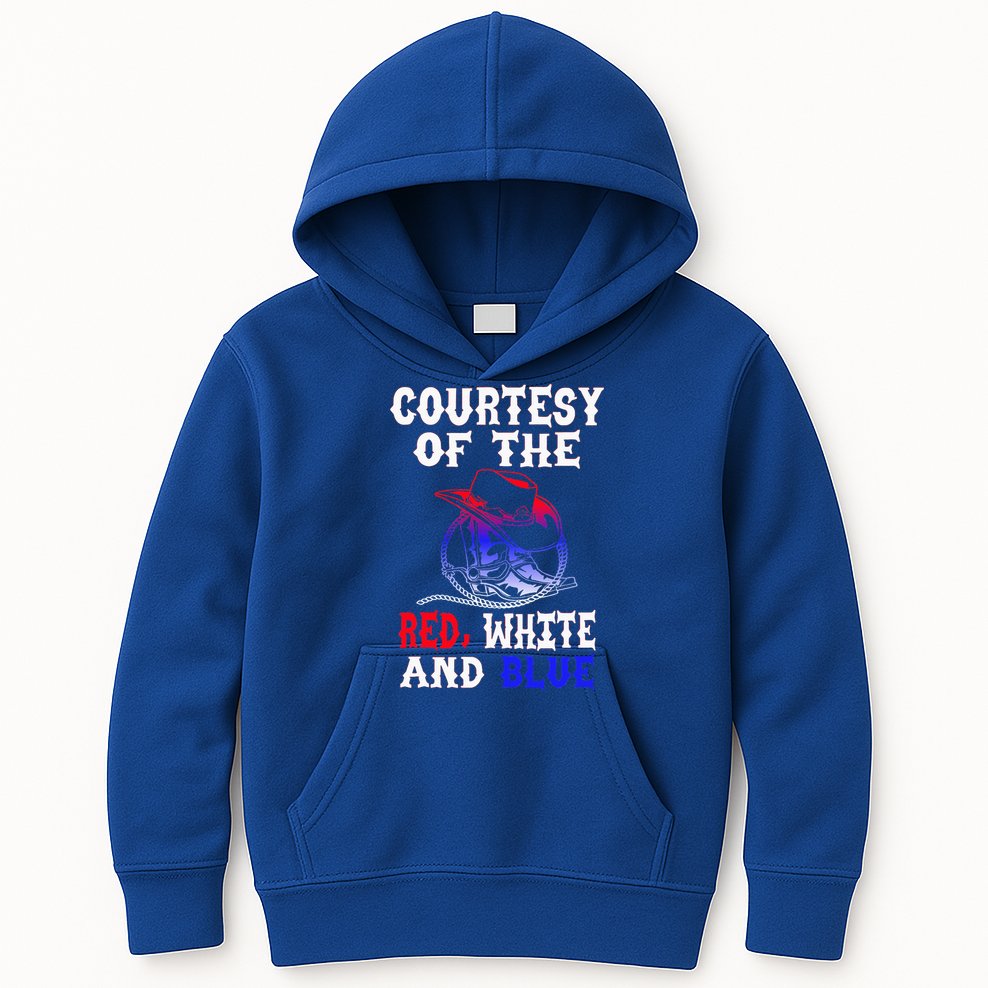Courtesy Red White And Blue Kids Hoodie