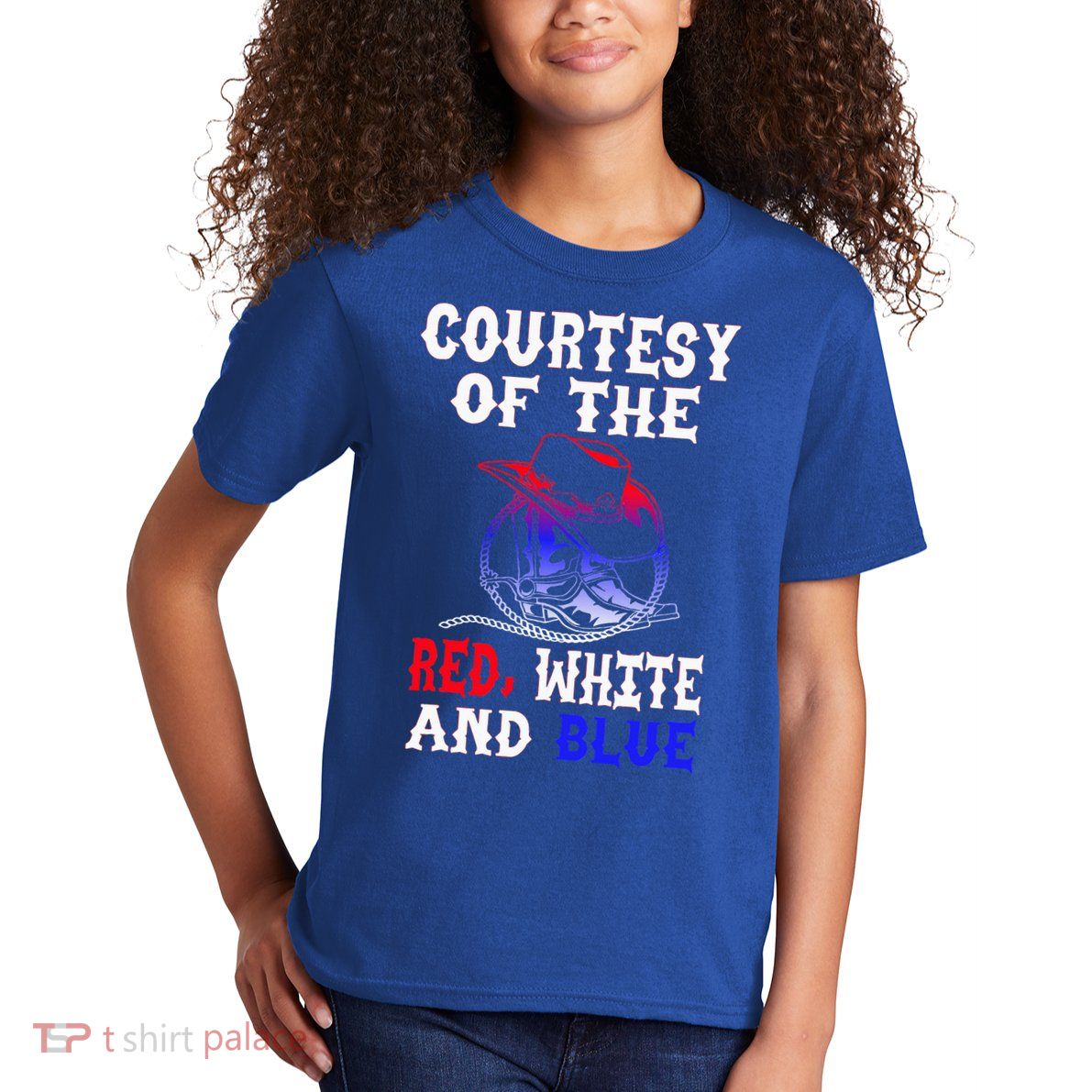 Courtesy Red White And Blue Kids T-Shirt
