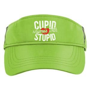 Cupid Rhymes With Stupid Gift Anti Valentine's Day Gift Adult Drive Performance Visor