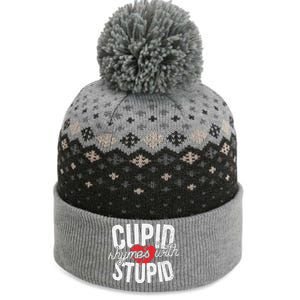 Cupid Rhymes With Stupid Gift Anti Valentine's Day Gift The Baniff Cuffed Pom Beanie