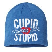 Cupid Rhymes With Stupid Gift Anti Valentine's Day Gift Sustainable Beanie