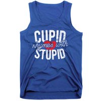 Cupid Rhymes With Stupid Gift Anti Valentine's Day Gift Tank Top