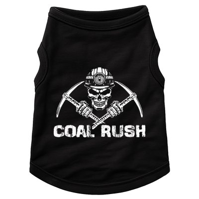 Coal Rush Wv With Skeleton Skull Miner Hard Hat Doggie Tank