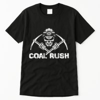 Coal Rush Wv With Skeleton Skull Miner Hard Hat Tall T-Shirt
