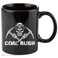 Coal Rush Wv With Skeleton Skull Miner Hard Hat 11oz C Handle Ceramic Mug