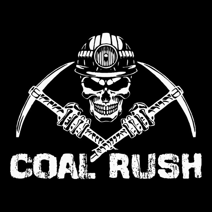 Coal Rush Wv With Skeleton Skull Miner Hard Hat Drawstring Bag