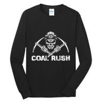 Coal Rush Wv With Skeleton Skull Miner Hard Hat Tall Long Sleeve T-Shirt