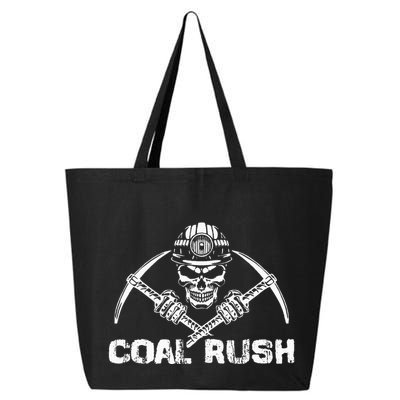 Coal Rush Wv With Skeleton Skull Miner Hard Hat 25L Jumbo Tote