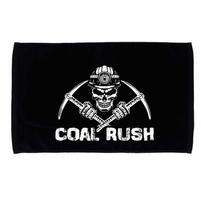 Coal Rush Wv With Skeleton Skull Miner Hard Hat Microfiber Hand Towel