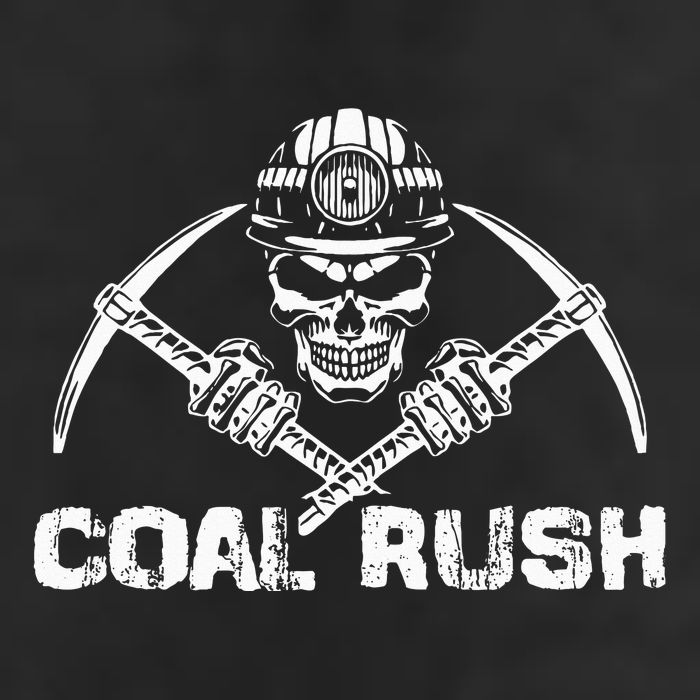Coal Rush Wv With Skeleton Skull Miner Hard Hat Microfiber Hand Towel