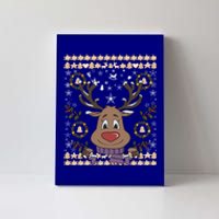 Cute Reindeer Xmas Deer Retro Matching Family Ugly Christmas Gift Canvas