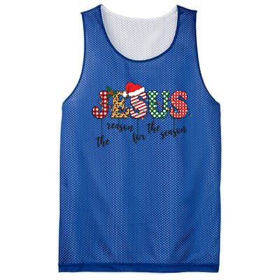 Christian Religious Xmas Jesus Is The Reason For The Season Great Gift Mesh Reversible Basketball Jersey Tank