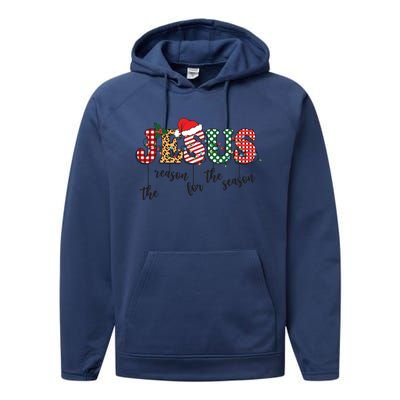 Christian Religious Xmas Jesus Is The Reason For The Season Great Gift Performance Fleece Hoodie