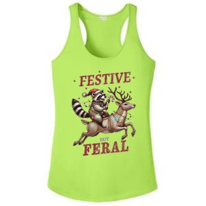 Christmas Raccoon Xmas Holiday Ladies PosiCharge Competitor Racerback Tank