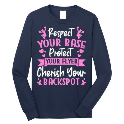 Cheerleading Respect Your Base Protect Your Flyer Cheer Girl Long Sleeve Shirt